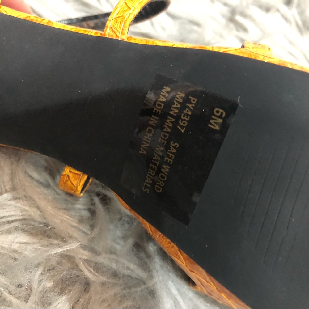 Cape Robbin Mustard Yellow Orange Heels - Picture 5 of 5